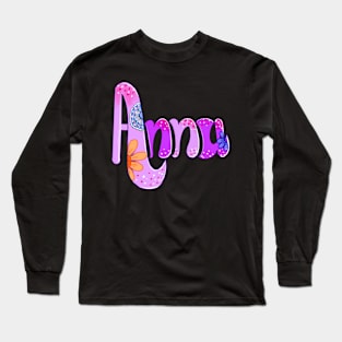 Anna popular girls first name. Personalized personalised customised name Anna Long Sleeve T-Shirt